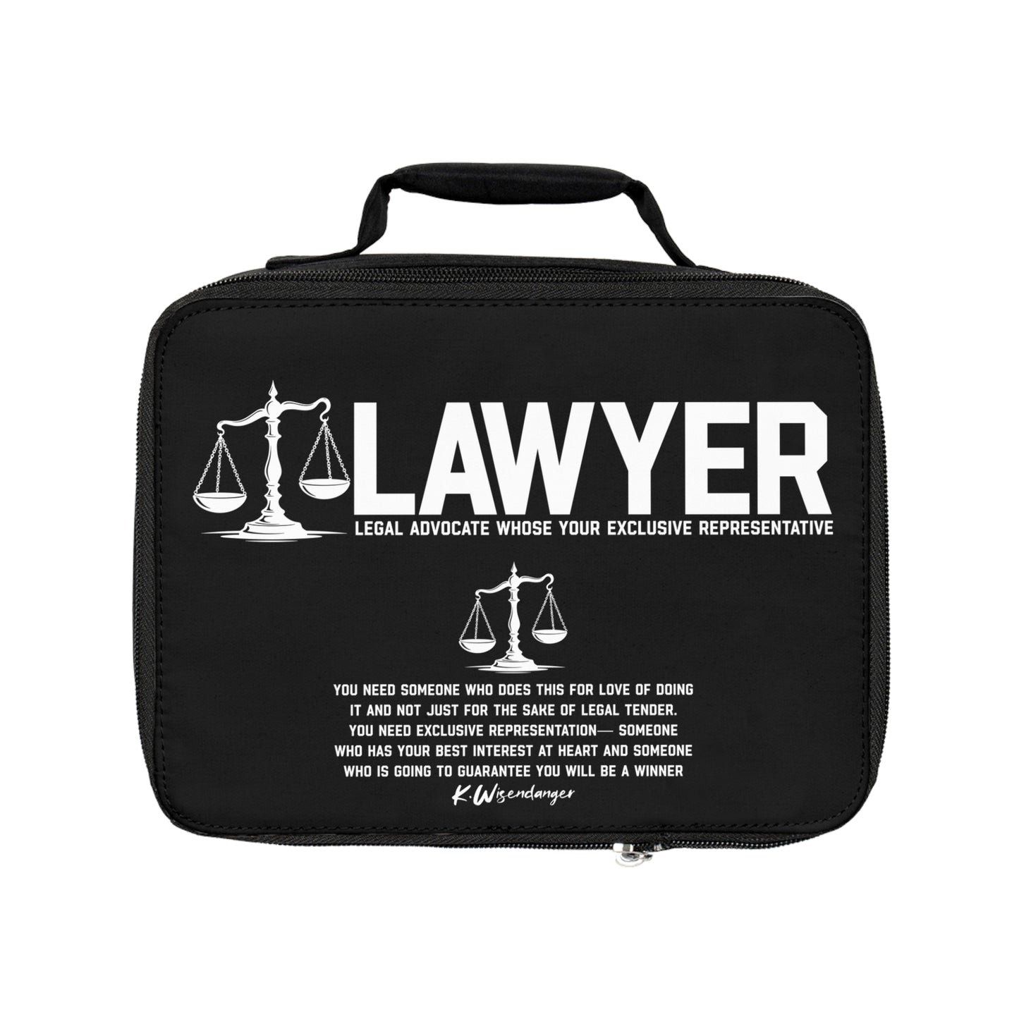 Lawyer Lunch Bag – Legal Advocate Scales Insulated Lunchbox (Gift for Attorneys)