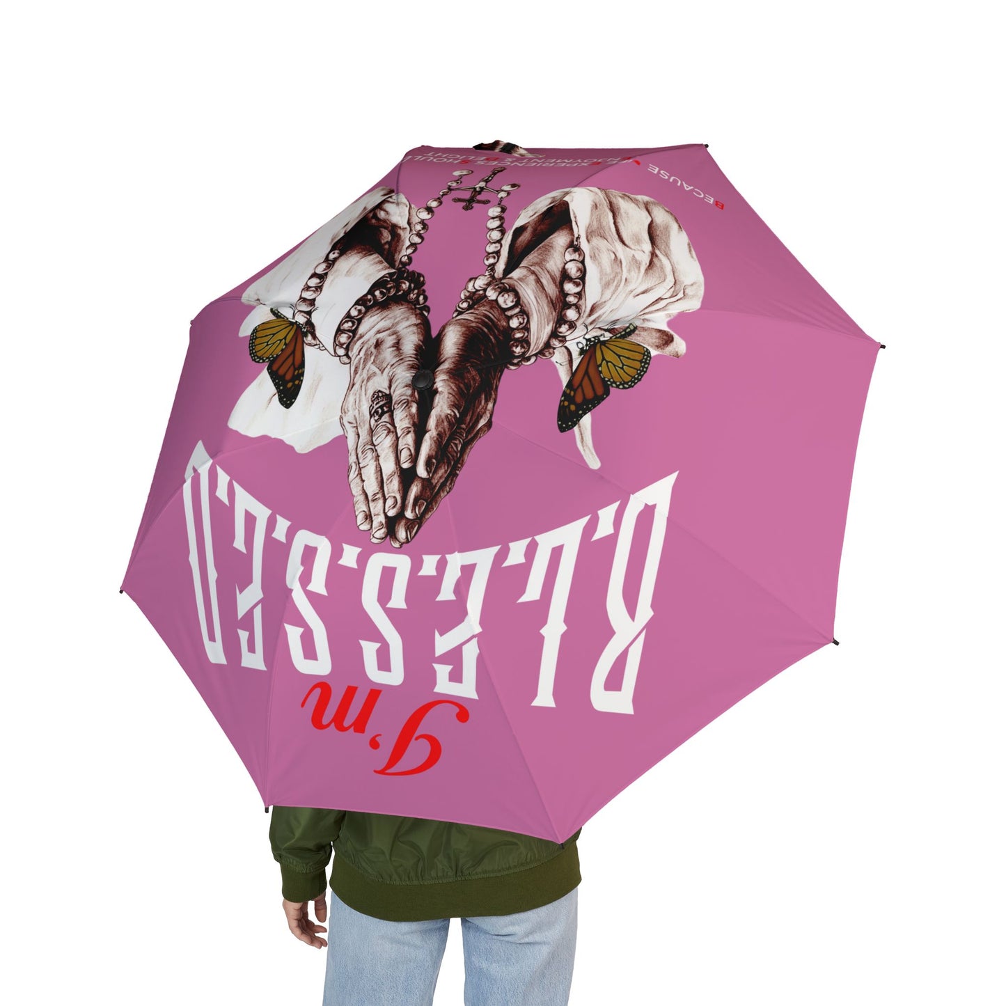 IM B.L.E.S.S.E.D. Umbrella — 'I'm Blessed' Compact Rain Parasol