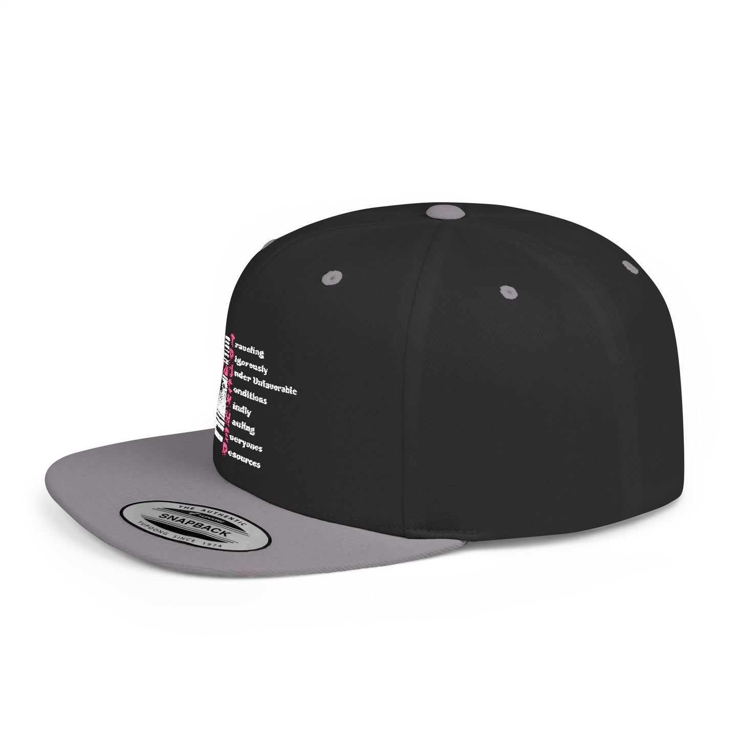T.R.U.C.K.H.E.R. Flat Bill Snapback Hat, Trendy Cap for female truck drivers, Perfect Gift for Birthdays