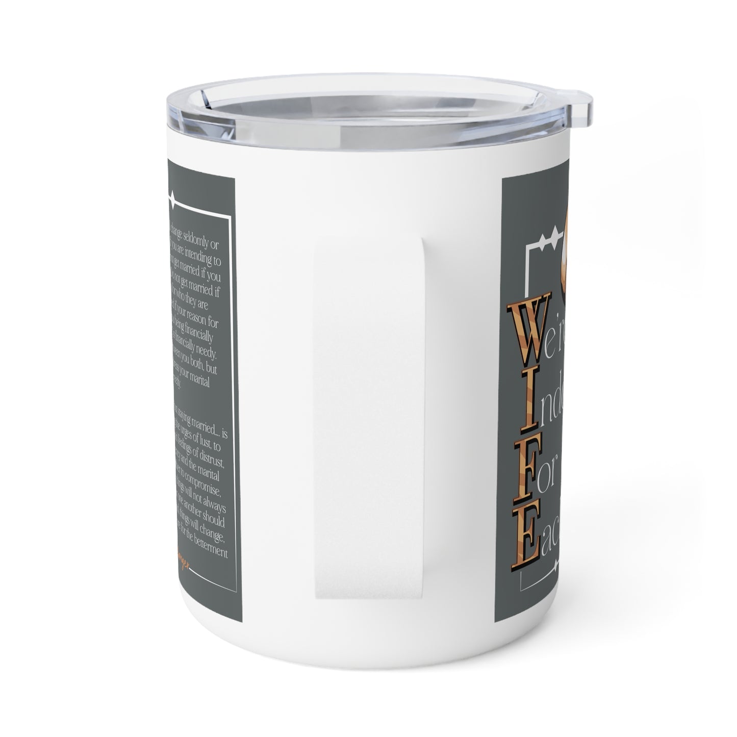 W.I.F.E. (We're Indefinitely For Each-Other) Personalized Insulated Coffee Mug, Better or Worse | Ideal Gift for Wife, Anniversary, Wedding, Birthday, Home Office