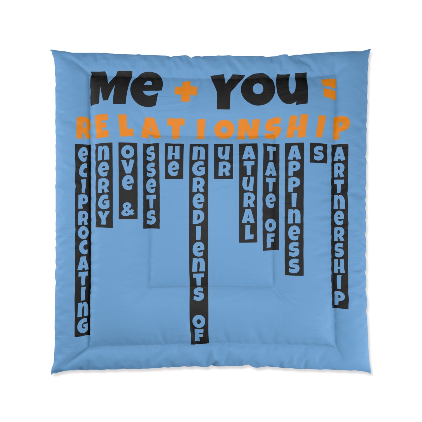 Heartfelt Relationship Comforter - Cozy Bedspread for Couples, Unique Gift for Anniversaries, Birthdays, Love & Romance Decor