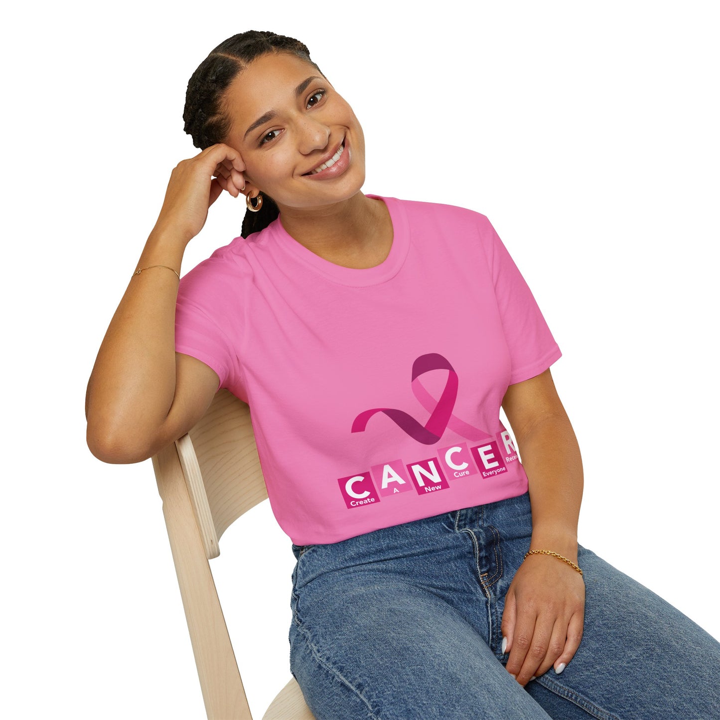 C.A.N.C.E.R.  "Create a New Cure Everyone Receives" - Awareness Unisex Softstyle T-Shirt
