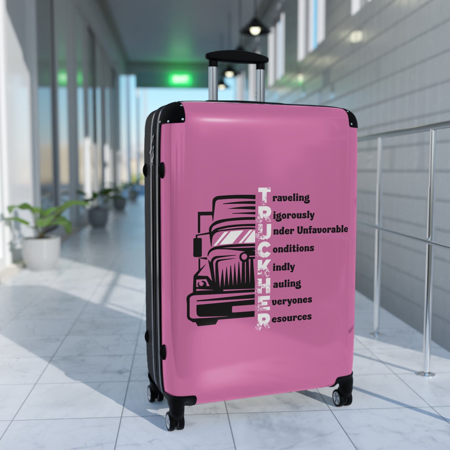 TRUCKHER Stylish Travel Suitcase with Inspirational Design, Luggage for Adventurers, Travel Gear