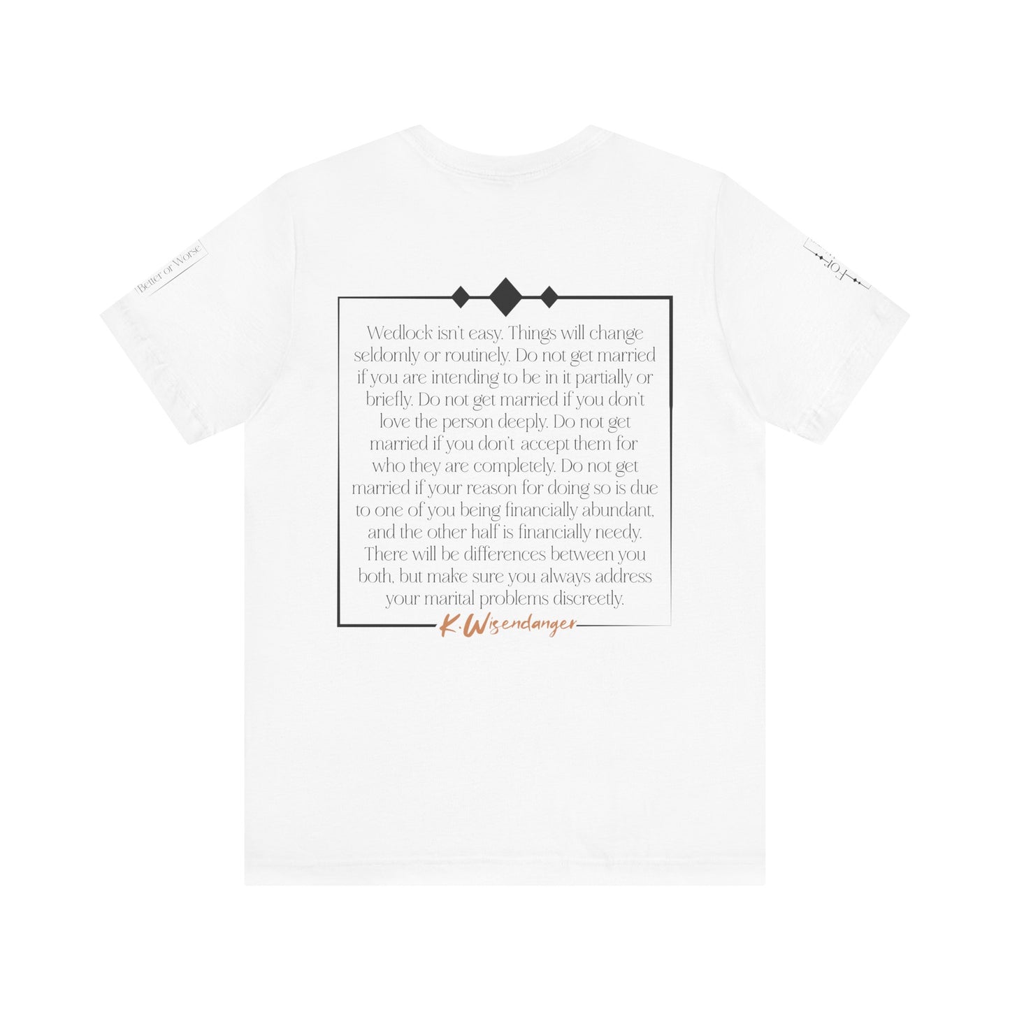 Inspirational Husband Tee - Perfect Gift for Weddings & Anniversaries