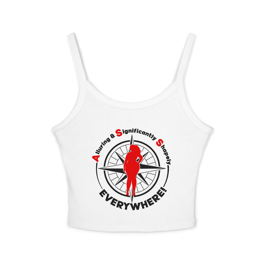 Sassy Women's Spaghetti Strap Tank Top - "A.S.S. Everywhere!  Alluring Significantly Shapely"