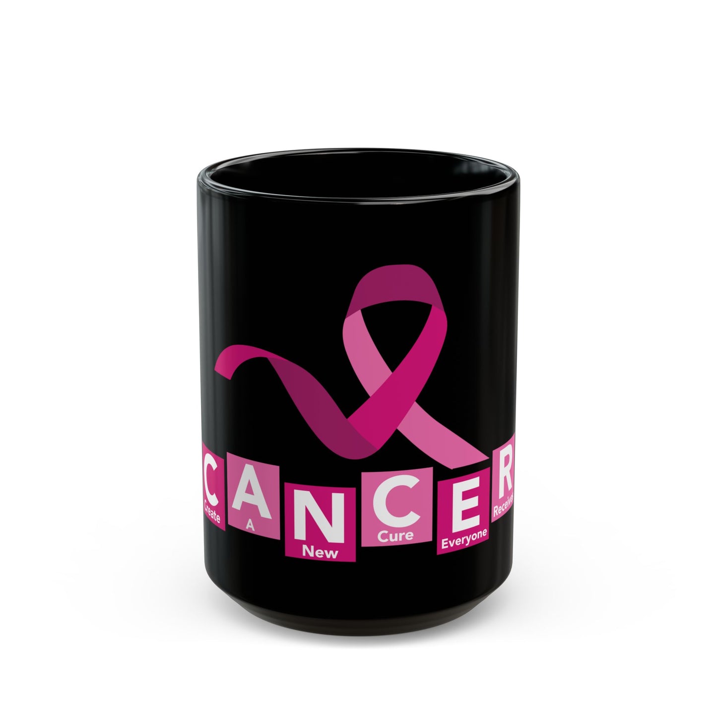 C.A.N.C.E.R. (Create A New Cure Everyone Receives) Awareness Mug, Pink Ribbon Support Cup, Gift for Cancer Warriors, Inspirational Coffee Mug, October Awareness Gift