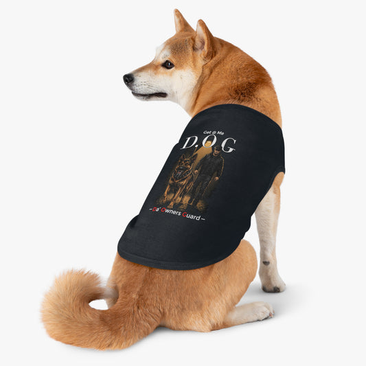 Da' Owner's Guard Pet Tank Top – ‘Get @ Me D.O.G.’ Graphic with German Shepherd