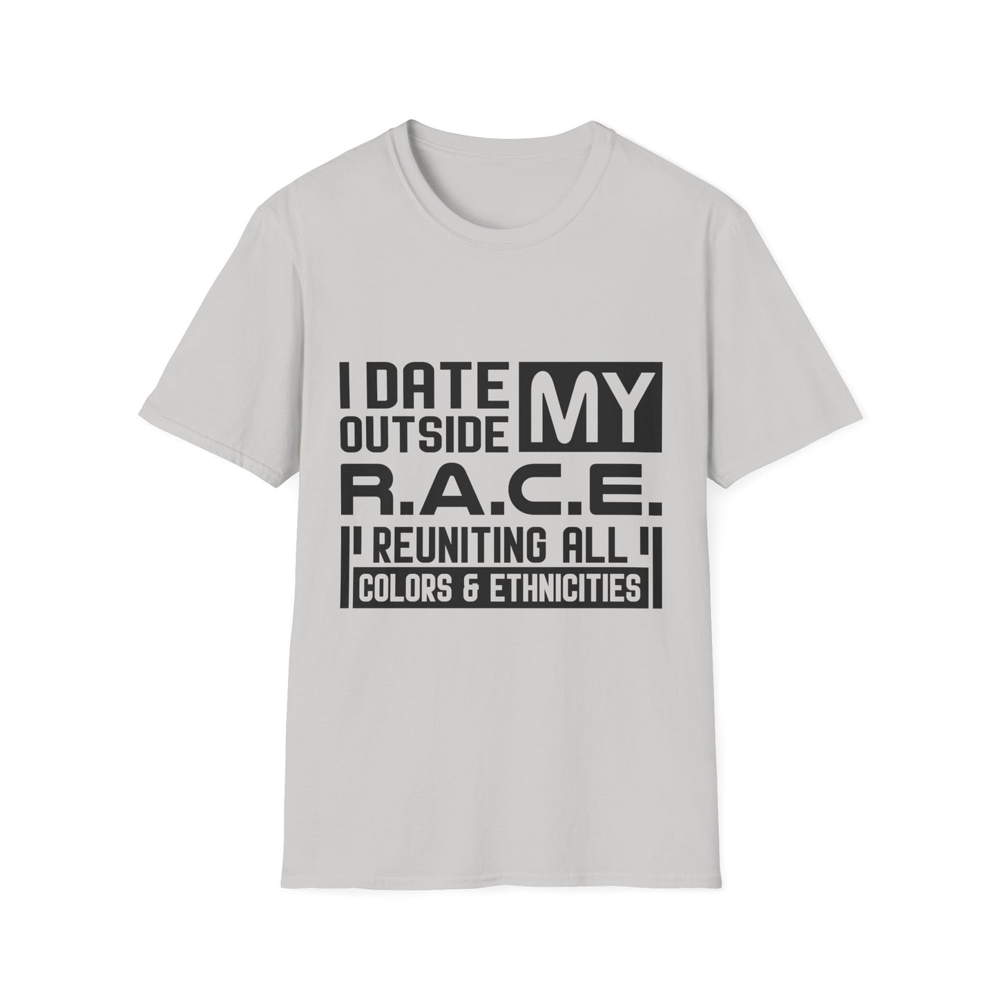 R.A.C.E. Unisex Softstyle T-Shirt Interracial For Couples