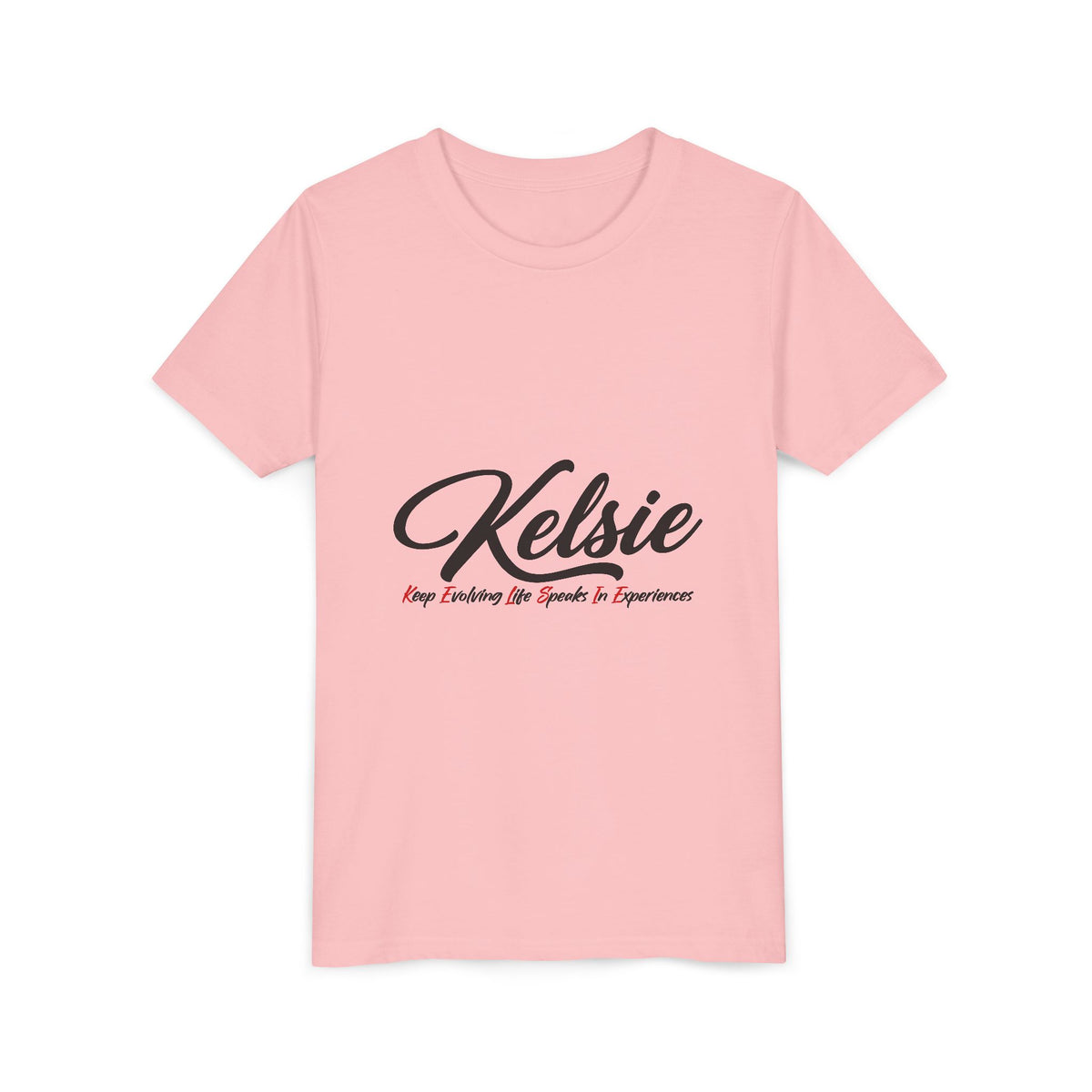 Kelsie Youth Tee – Personalized Name Script Kids Shirt