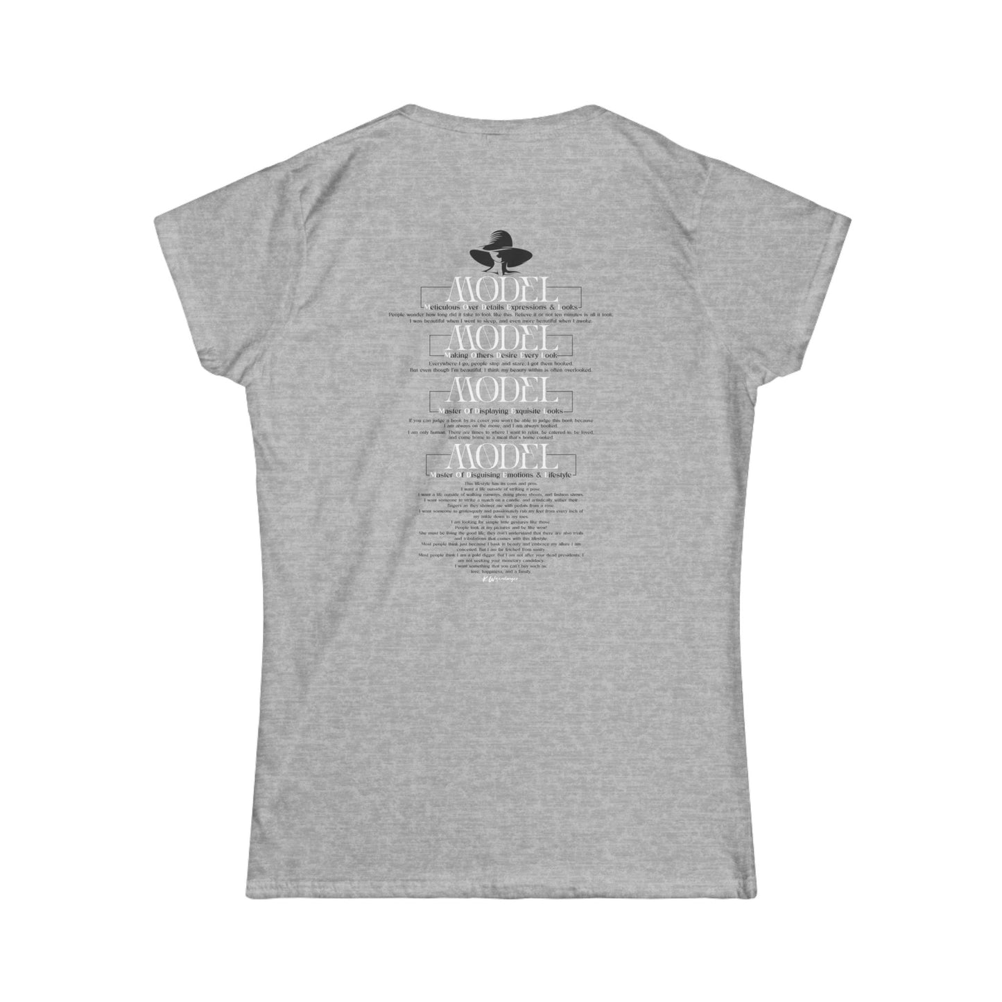 Chic Women's Softstyle Tee - 'I'm a Model' Fashion Quote Shirt