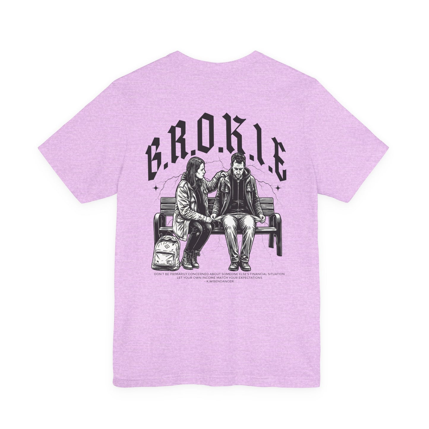 No B.R.O.K.I.E. Premium Tee — Graphic Vintage Streetwear T-Shirt with Bench Illustration