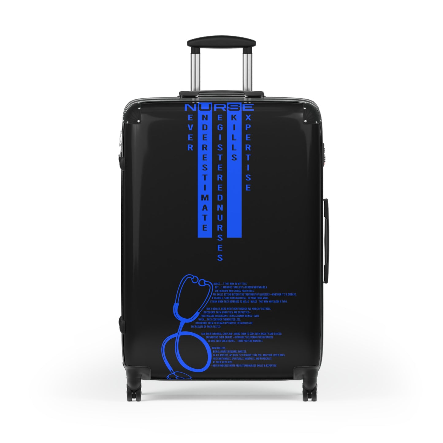 N.U.R.S.E. Suitcase, Travel Luggage for Healthcare Workers, Inspirational Gifts for Nurses, Carry-On Bag for Nurses, Stethoscope Design, [...]