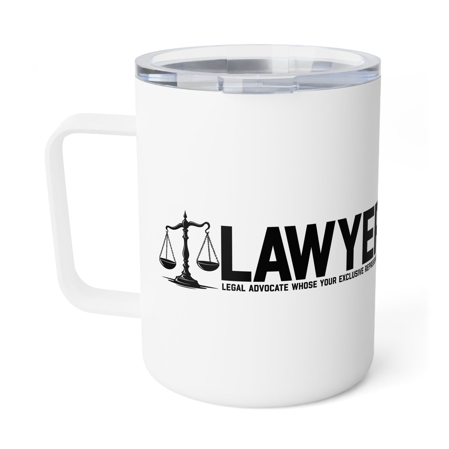 L.A.W.Y.E.R. (Legal Advocate Who's Your Exclusive Representative) Insulated Coffee Mug for Lawyers - Legal Advocate Gift, Law Office Accessory