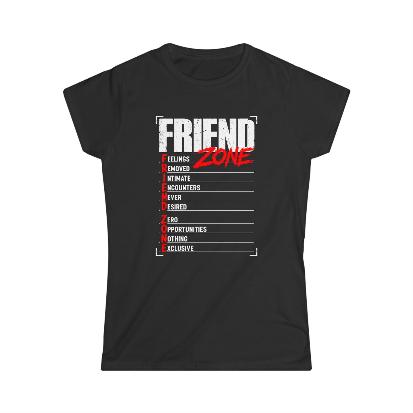 Friend Zone Tee — "Friend" Checklist Graphic Women's T-Shirt