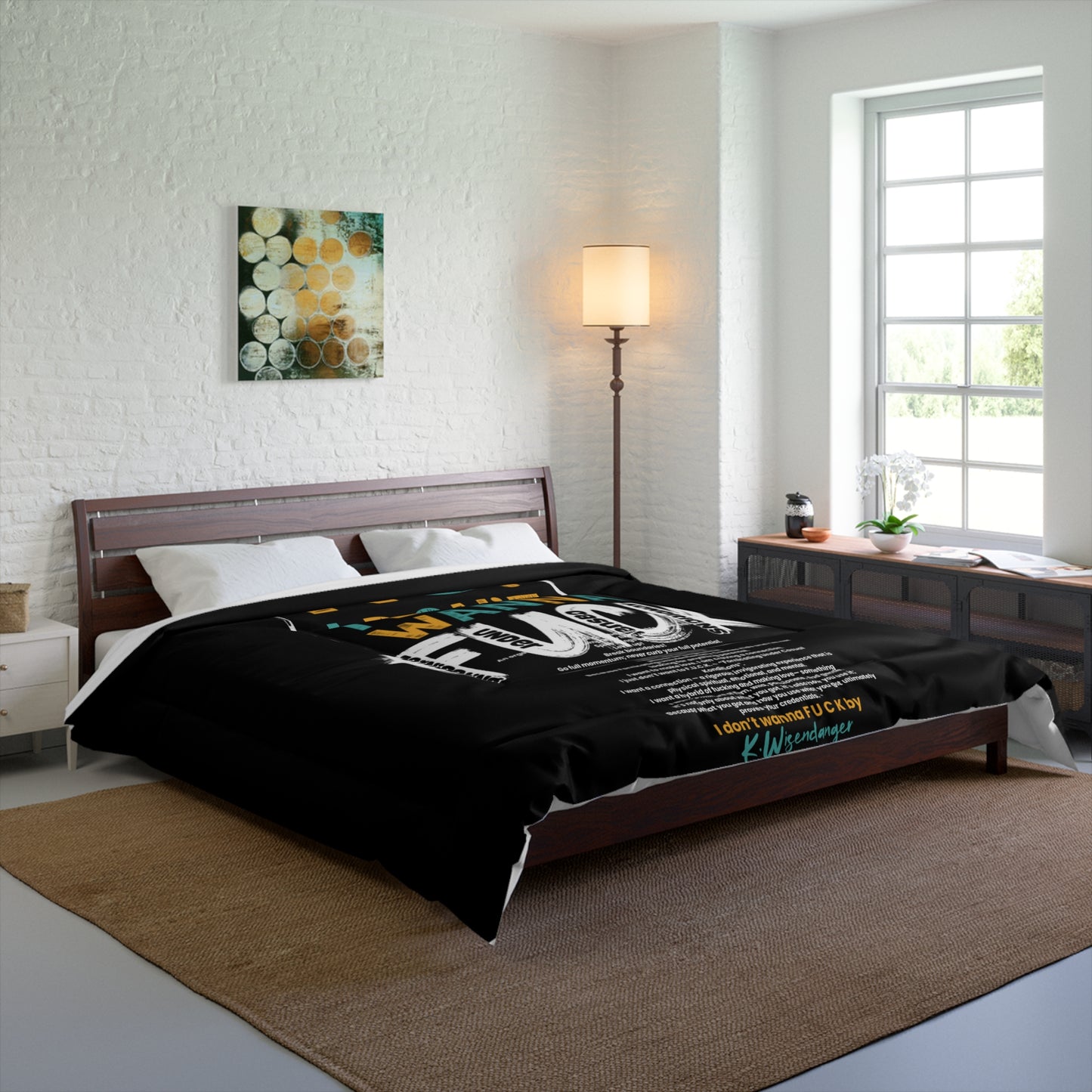 No! I Don't Wanna F*ck Funny Comforter | Cozy Bedroom Décor, Humorous Gift, Unique Bedding, Quirky Bedroom Idea, Mood Enhancer