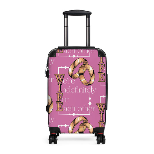 W.I.F.E. Personalized Wedding Suitcase, Travel Luggage for Couples, Honeymoon Essentials, Engaged Gifts, Bride to Be