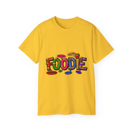 F.O.O.D.I.E. (Fascinating Obsessive Desires Involving Eating) Ultra Cotton Tee - Celebrate Culinary Passion