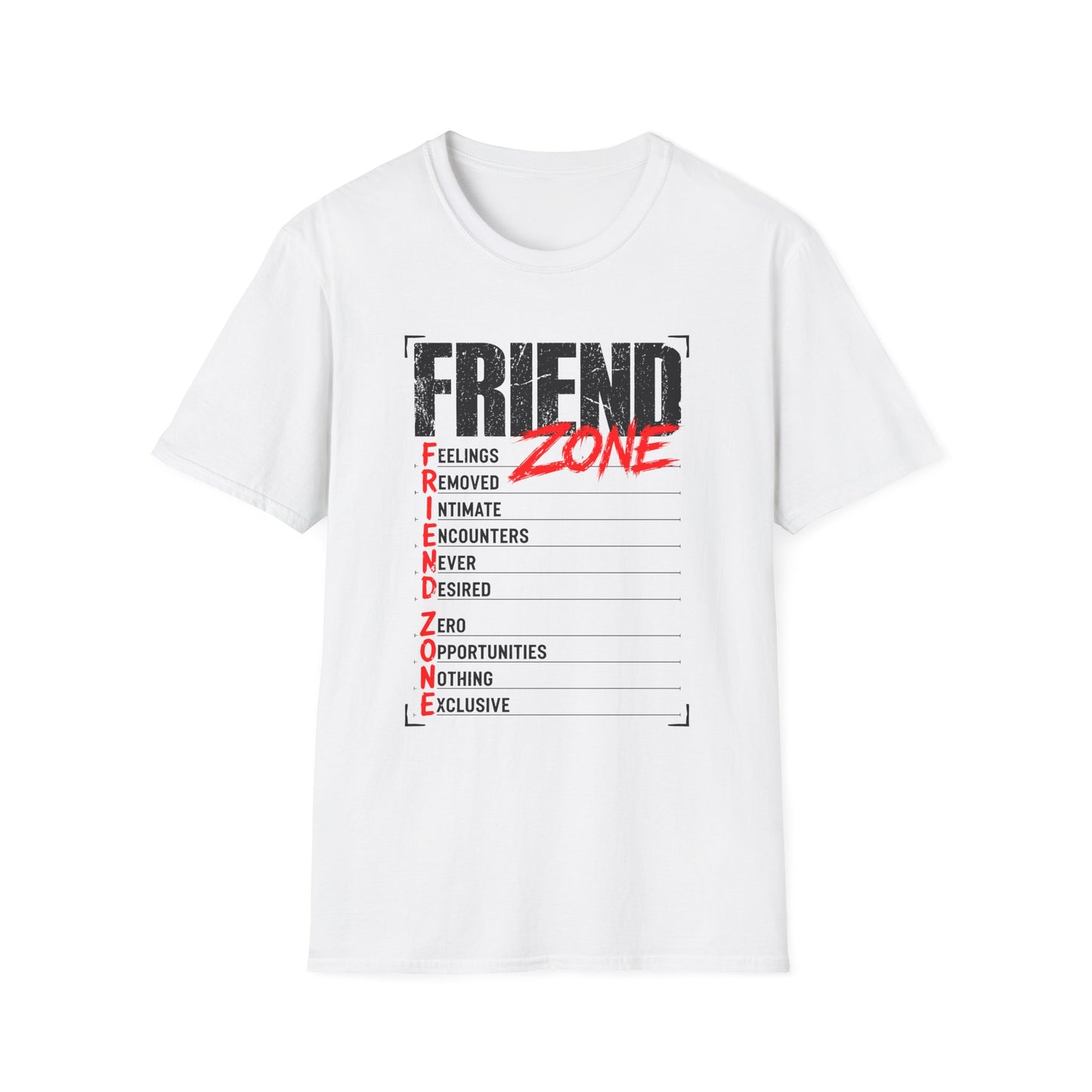 Friend Zone T-Shirt — 'Feelings Removed' Humorous Relationship Graphic Tee