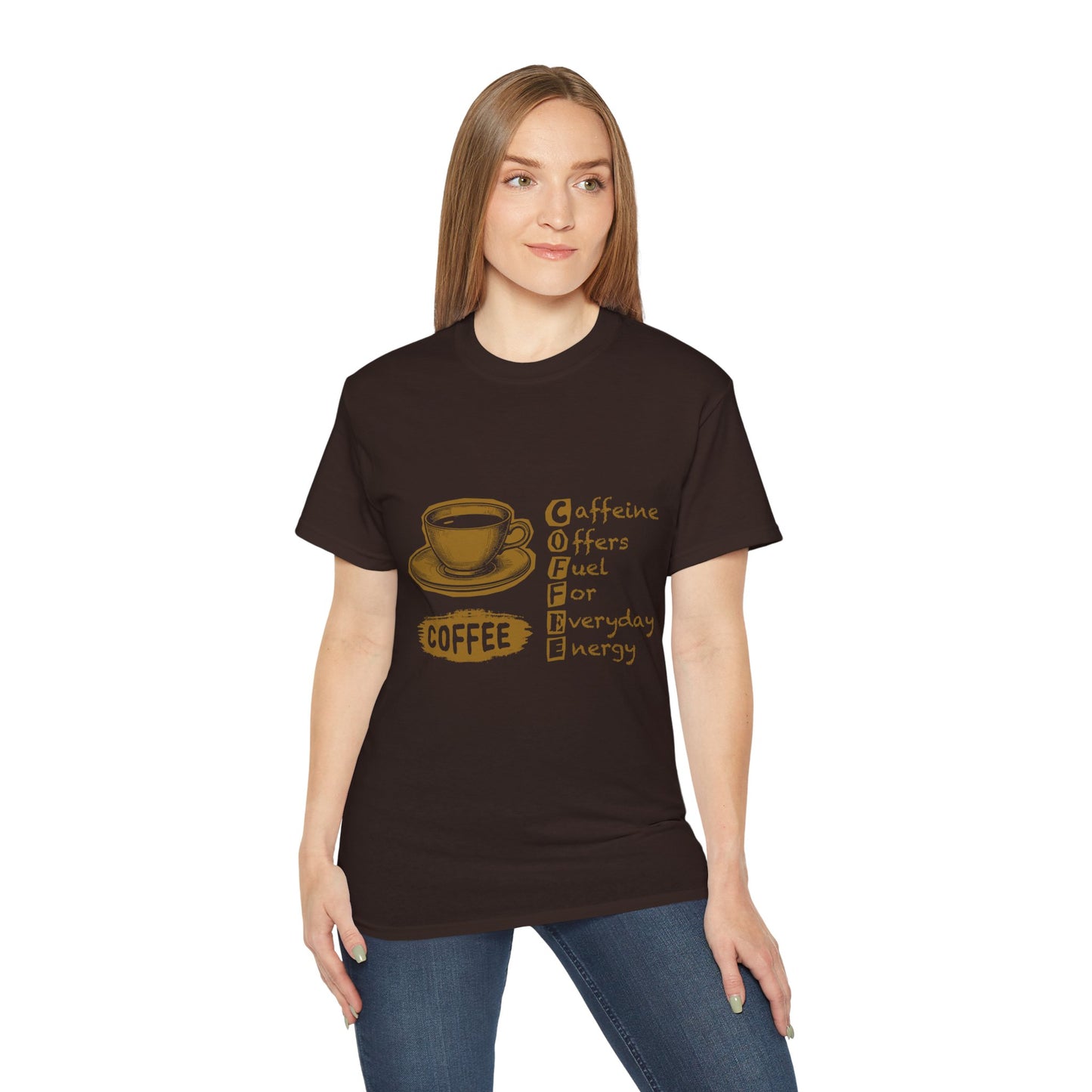 C.O.F.F.E.E. (Caffeine Offers Fuel For Everyday Energy) Lover's Unisex Tee, Funny Caffeine Shirt
