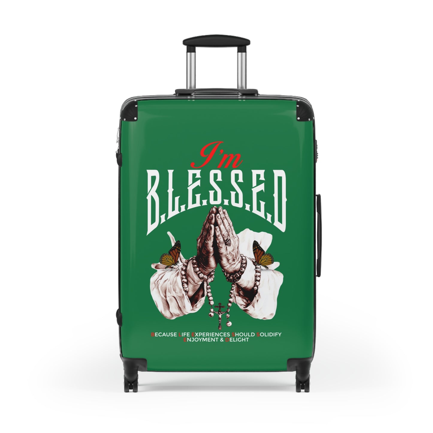 Blessed Travel Suitcase - Unique Luggage for Travelers, Faith-Inspired Gifts, Vacation Bags, Stylish Carry-On, Adventurer's Essentials