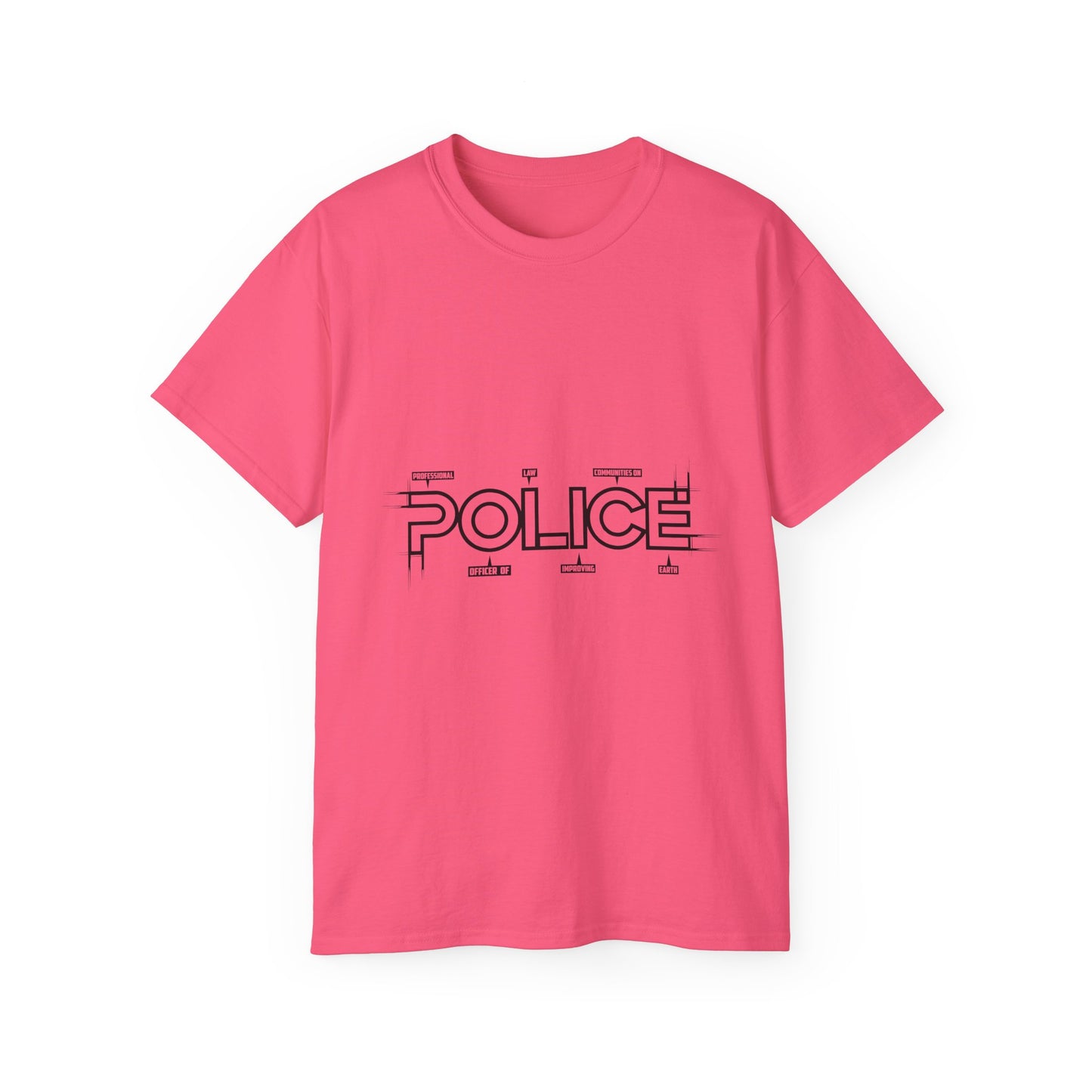 P.O.L.I.C.E. "Professional Officer of Law Improving Communities On Earth" Statement Tee - Ultra Cotton T-Shirt for Everyday Style