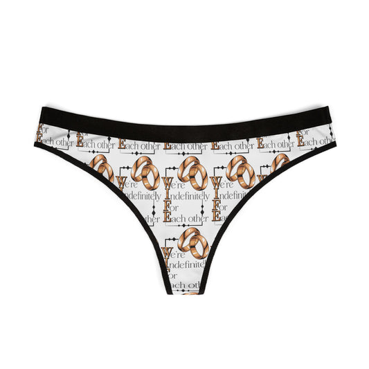 W.I.F.E. Thongs - Fun & Flirty Underwear, Bridal Party Lingerie, Wedding Day Gift, Everyday Comfort, Unique Gifts for Her