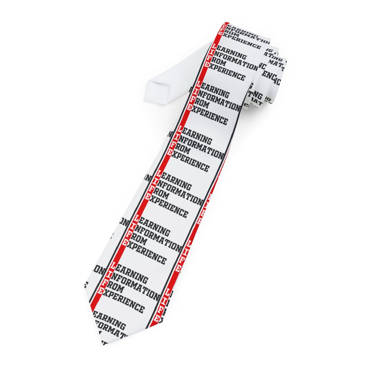 L.I.F.E. Trendy Necktie with Inspirational Quotes, Formal Neckwear for Men, Gift for Graduations, Business Attire, Unique Statement Piece