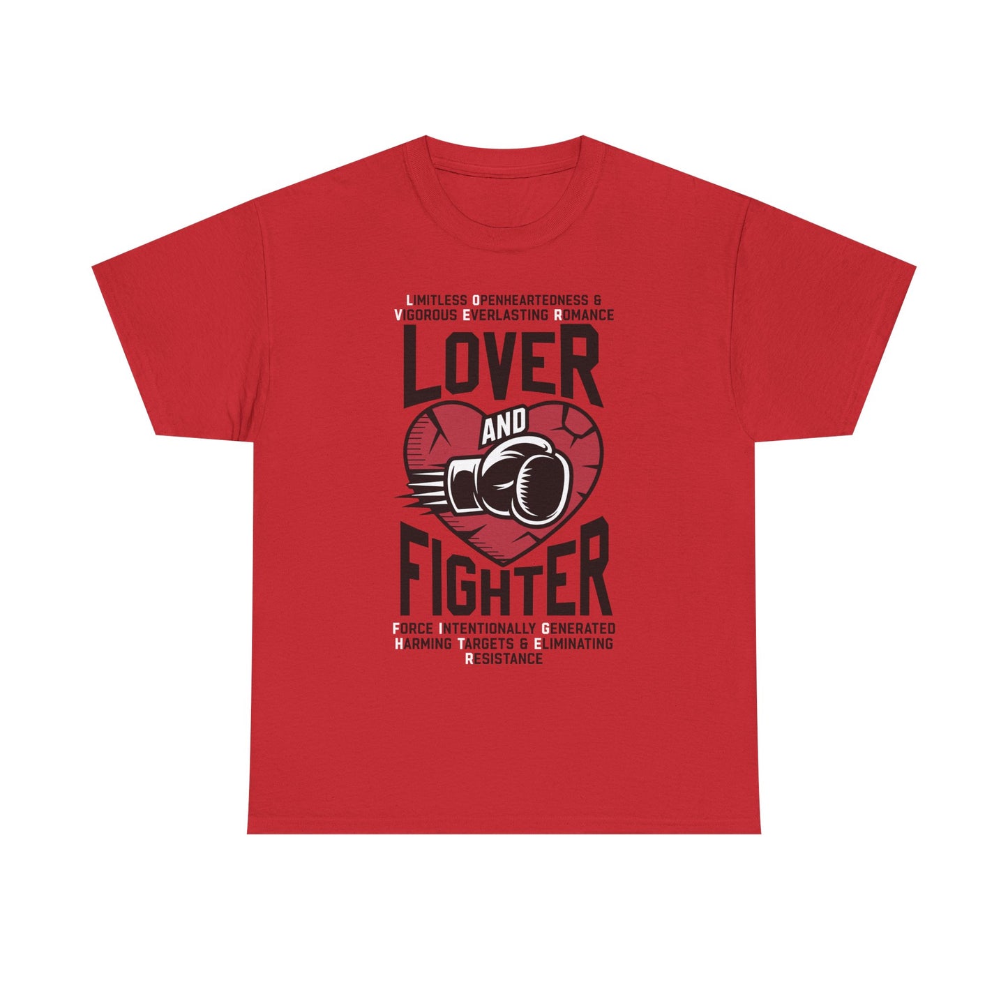 Lover & Fighter Unisex Tee, Inspirational Cotton Shirt, Motivational Graphic Tee, Unique Gift for Fighters, Activewear for Him/Her