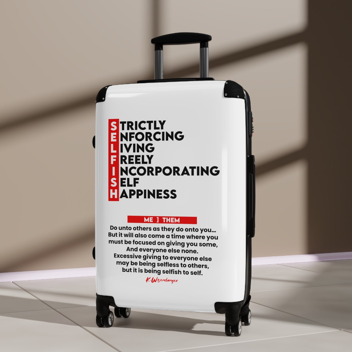 Self-Care Suitcase: Travel with Purpose, Mindful Packing, Inspirational Luggage, Gift for Travelers, Self-Love Reminder