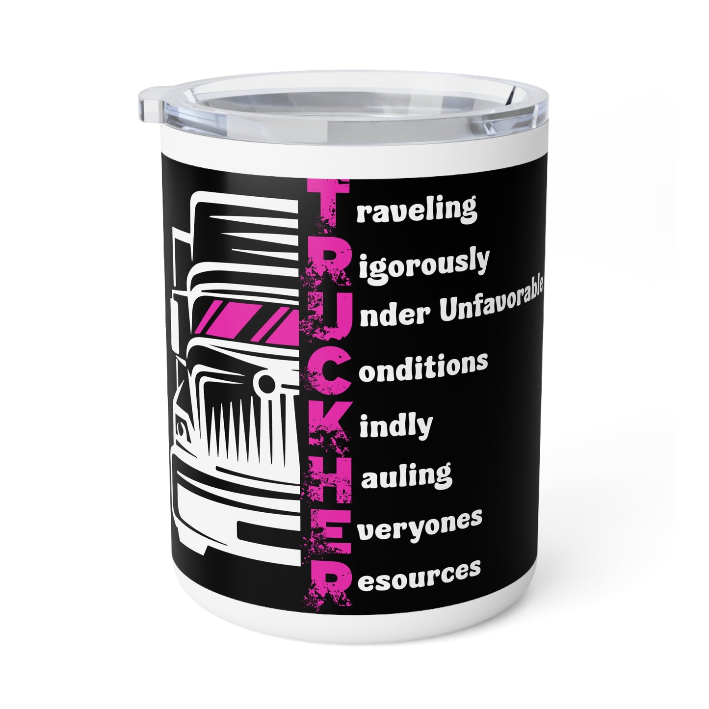 TruckHer Insulated Coffee Mug, 10oz - Perfect Gift for Female Truck Drivers, Unique Coffee Cup, Durable Insulated Drinkware