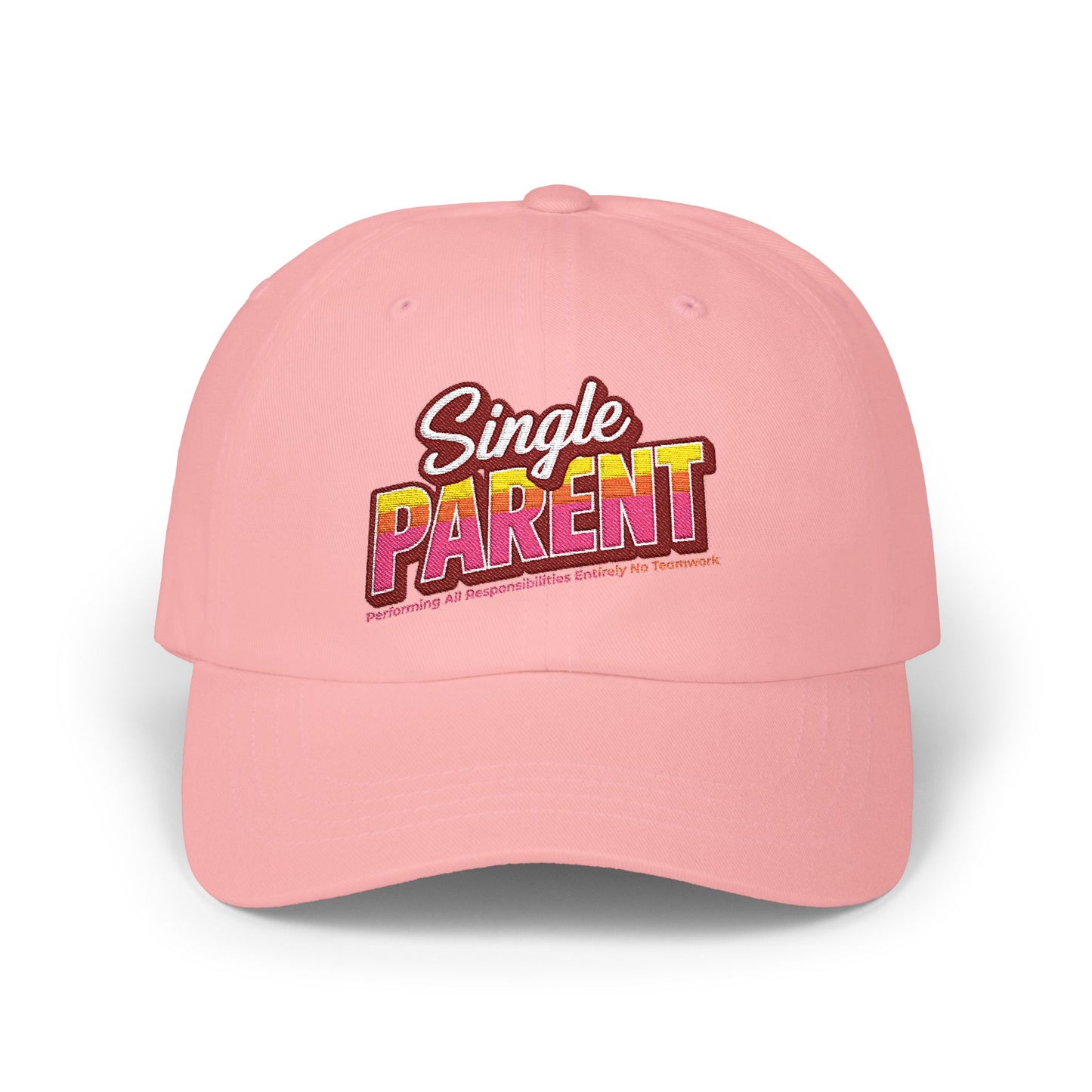 Single P.A.R.E.N.T. Classic Dad Cap – Supportive Apparel for Single Parents, Casual Style, Everyday Wear, Parenting Humor Hat