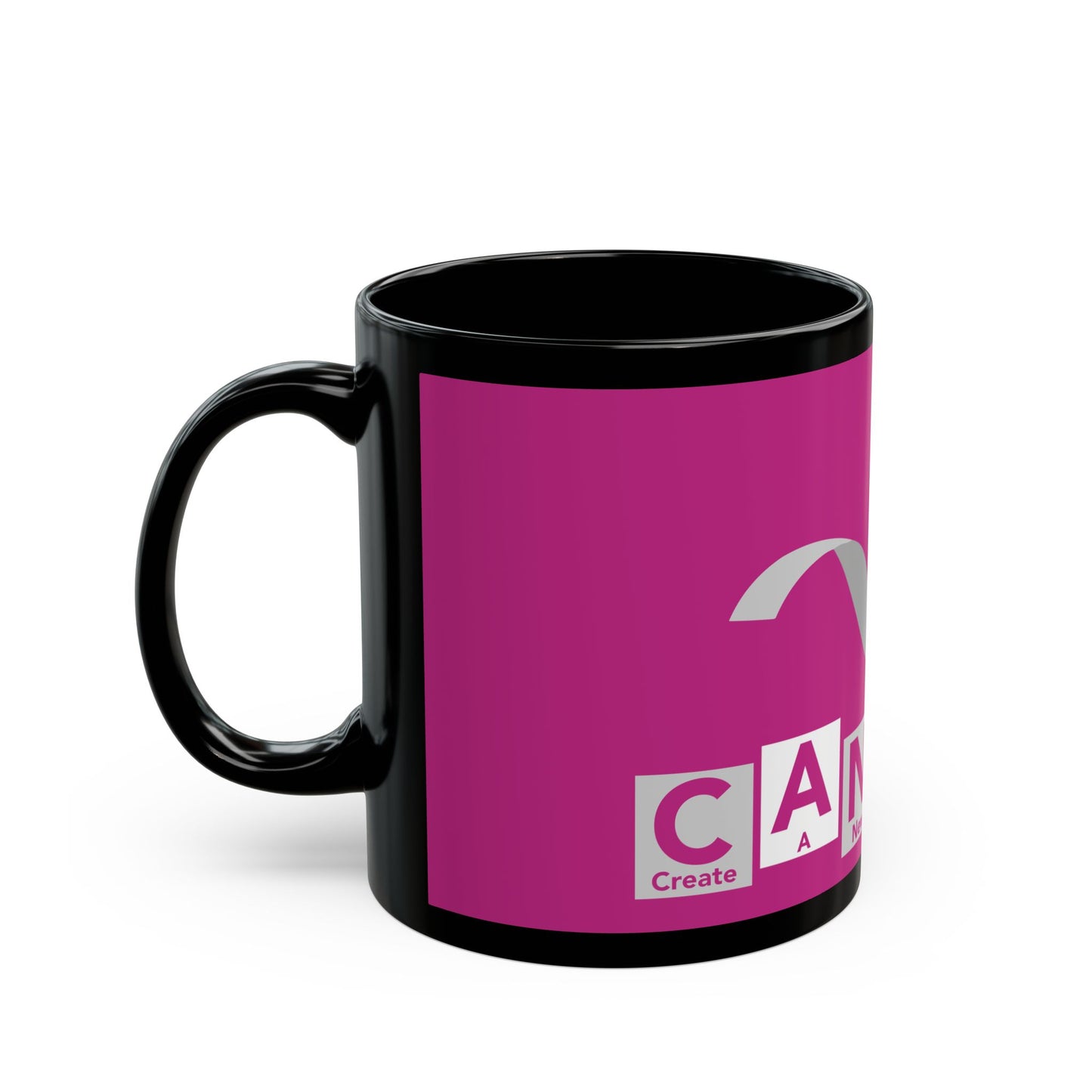 C.A.N.C.E.R. (Create A New Cure Everyone Receives) Pink Ribbon Cancer Awareness Mug | Gift for Support, Fundraiser, Survivor, Cure, Awareness