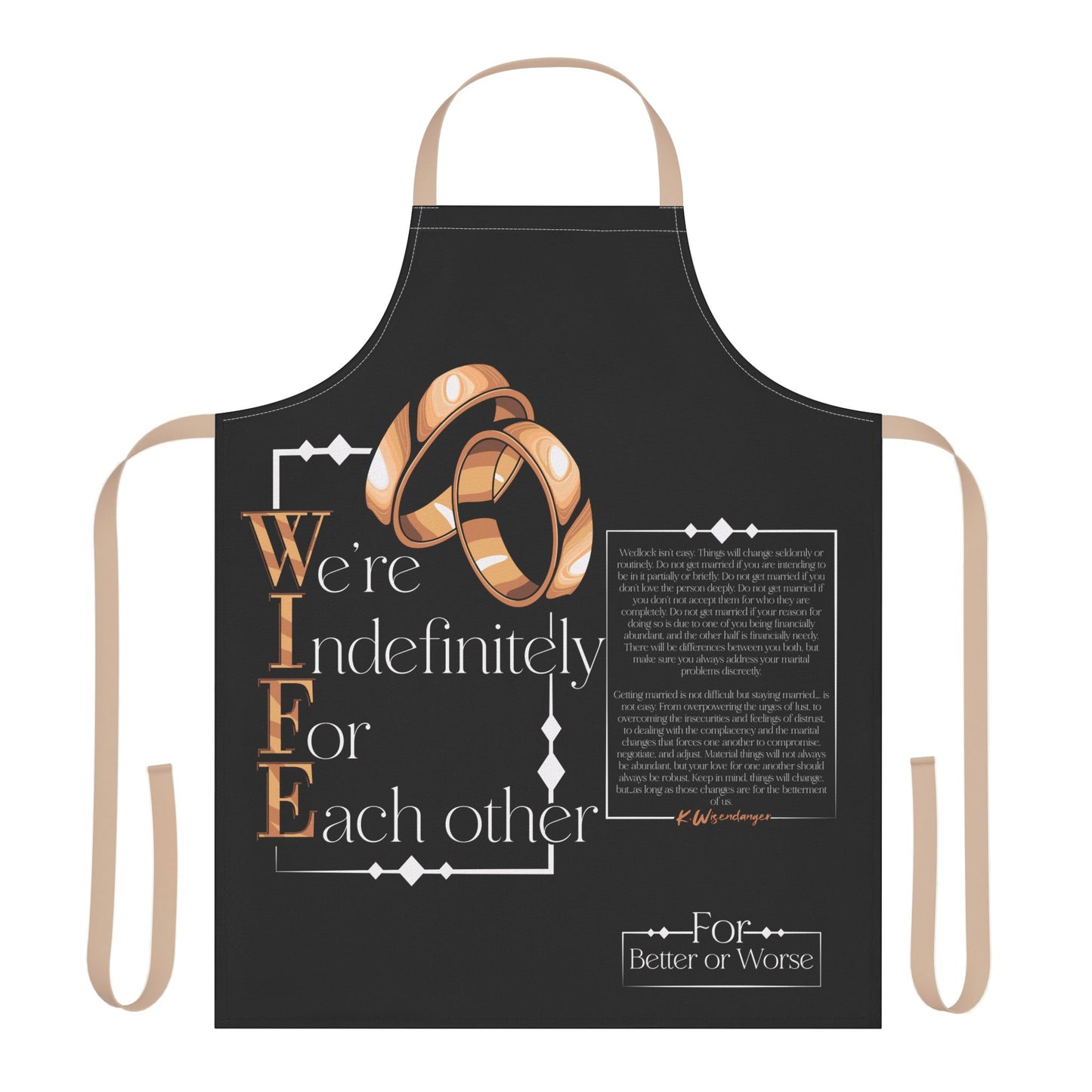 PREMIUM Wife We're Indefinitely For Each Other Apron – Romantic Wedding Anniversary Cooking Apron