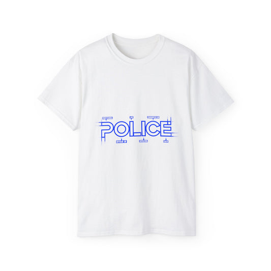P.O.L.I.C.E. Professional Officer of Law Improving Communities on Earth Unisex Ultra Cotton Tee - Retro Design for Law Enforcement Supporters & Officers