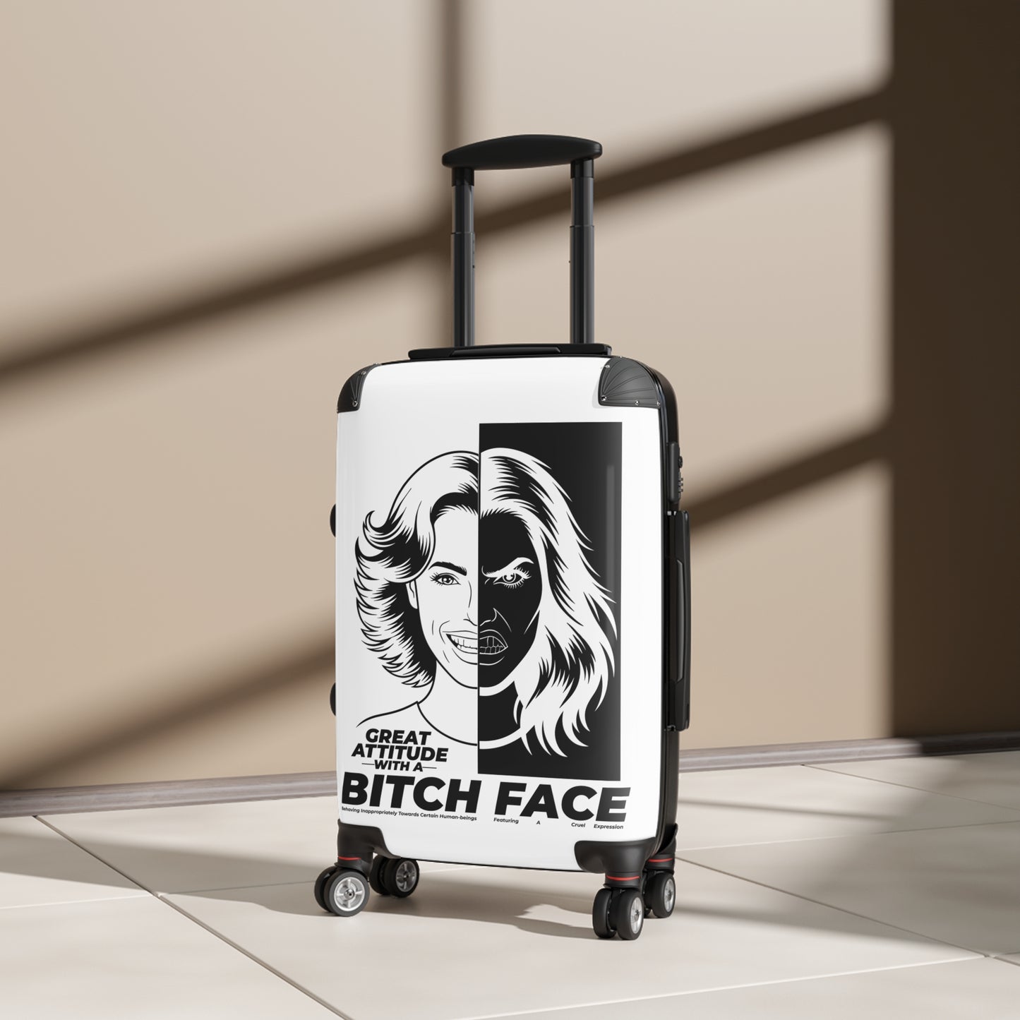 Bitch Face Suitcase - Travel Luggage for Bold Personalities, Funny Gift for Travelers, Great Attitude Luggage, Stylish Carry-On for [...]