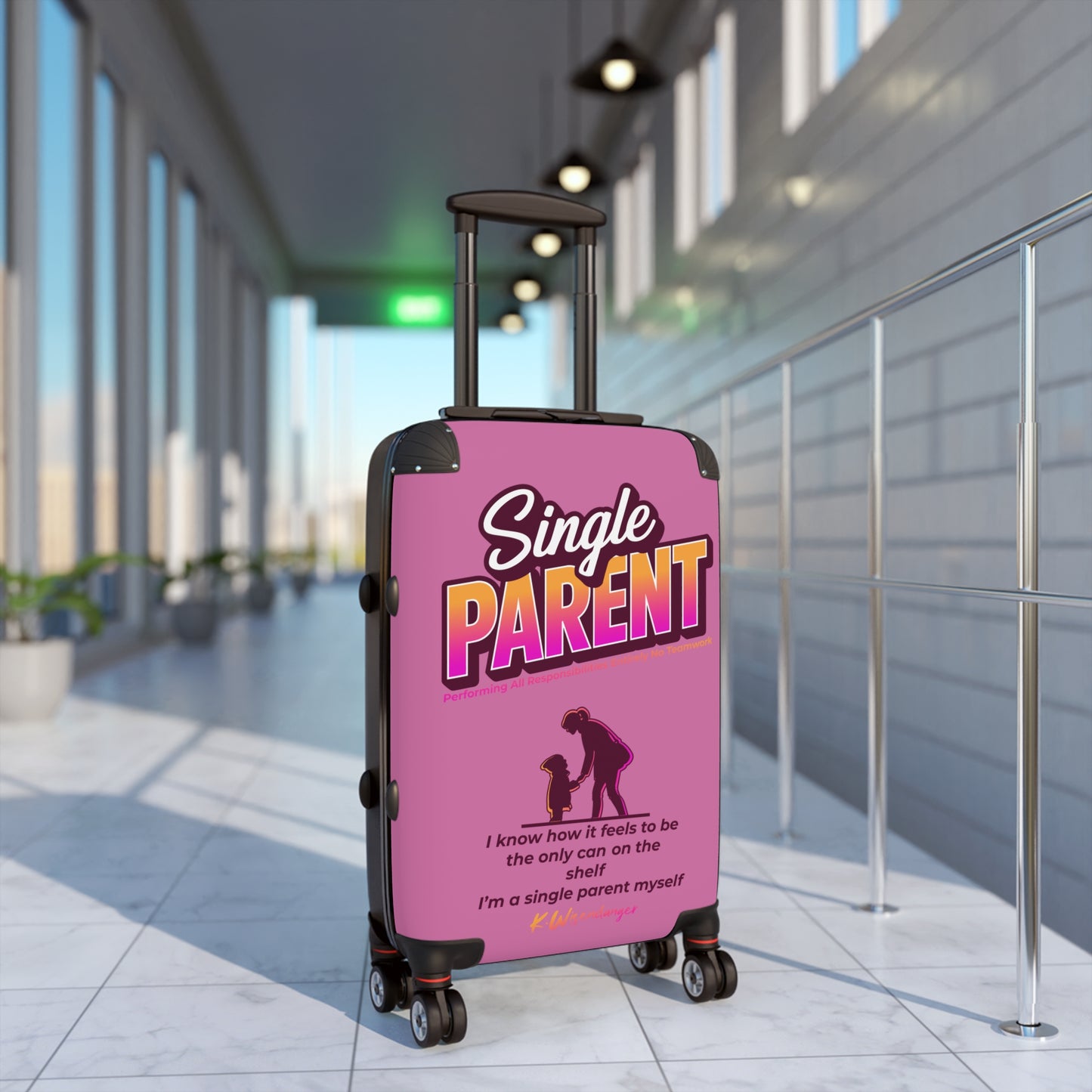 Single Parent Suitcase – Stylish Luggage for Single Parents, Perfect for Travel, Family Vacations, Gift for Mom or Dad