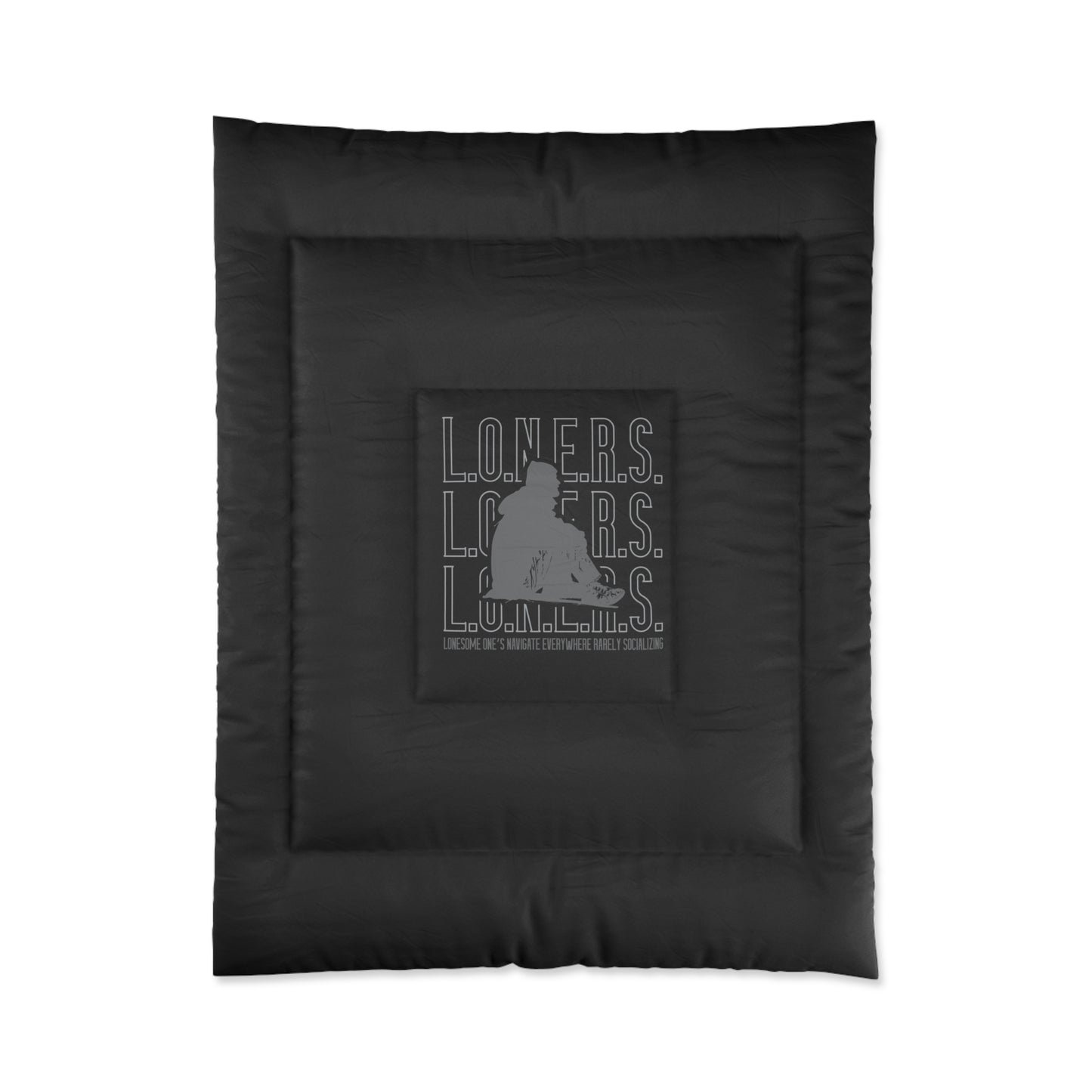 L.O.N.E.R.S. Comforter - Cozy Blanket for Introverts, Unique Home Decor, Perfect Gift for Self-Care, Bedroom Aesthetic, Dorm Room Essentials