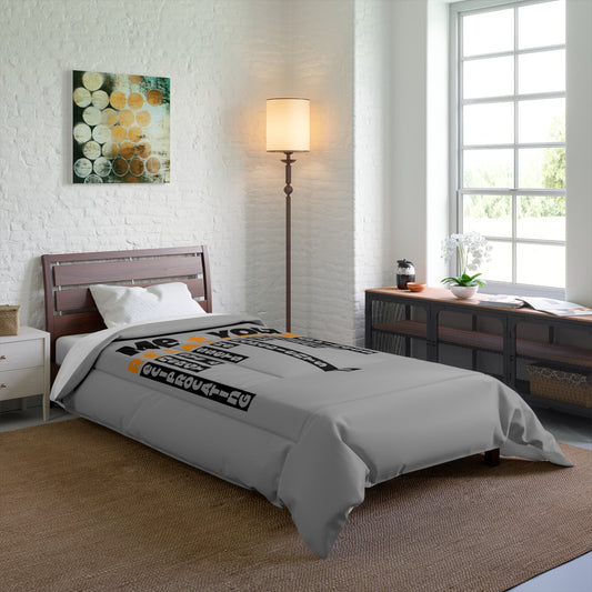 Relationship Comforter, Cozy Bedspread, Bedroom Decor, Gift for Couples, Love Theme Bedding, Relationship Goals Home Accents