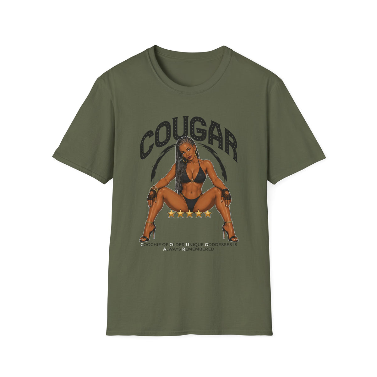 Cougar Graphic T-Shirt — Bold Vintage Pinup Style