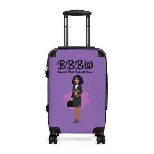 B.B.B.W. Stylish Travel Suitcase for Empowered Women, Personalized Luggage, Business Traveler Bag, Gift for Graduates, Black Woman Pride