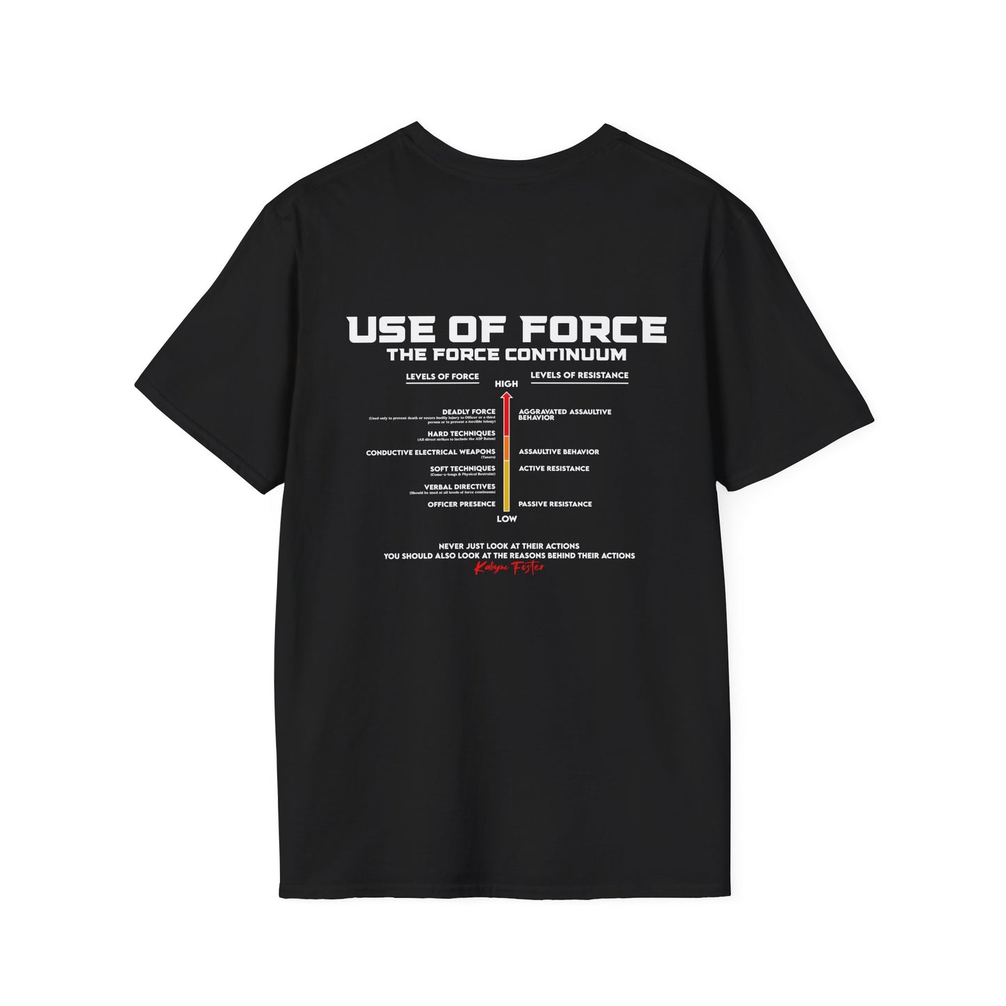 Unisex Softstyle T-Shirt Use of Force for Law Enforcement Public Safety Professionals