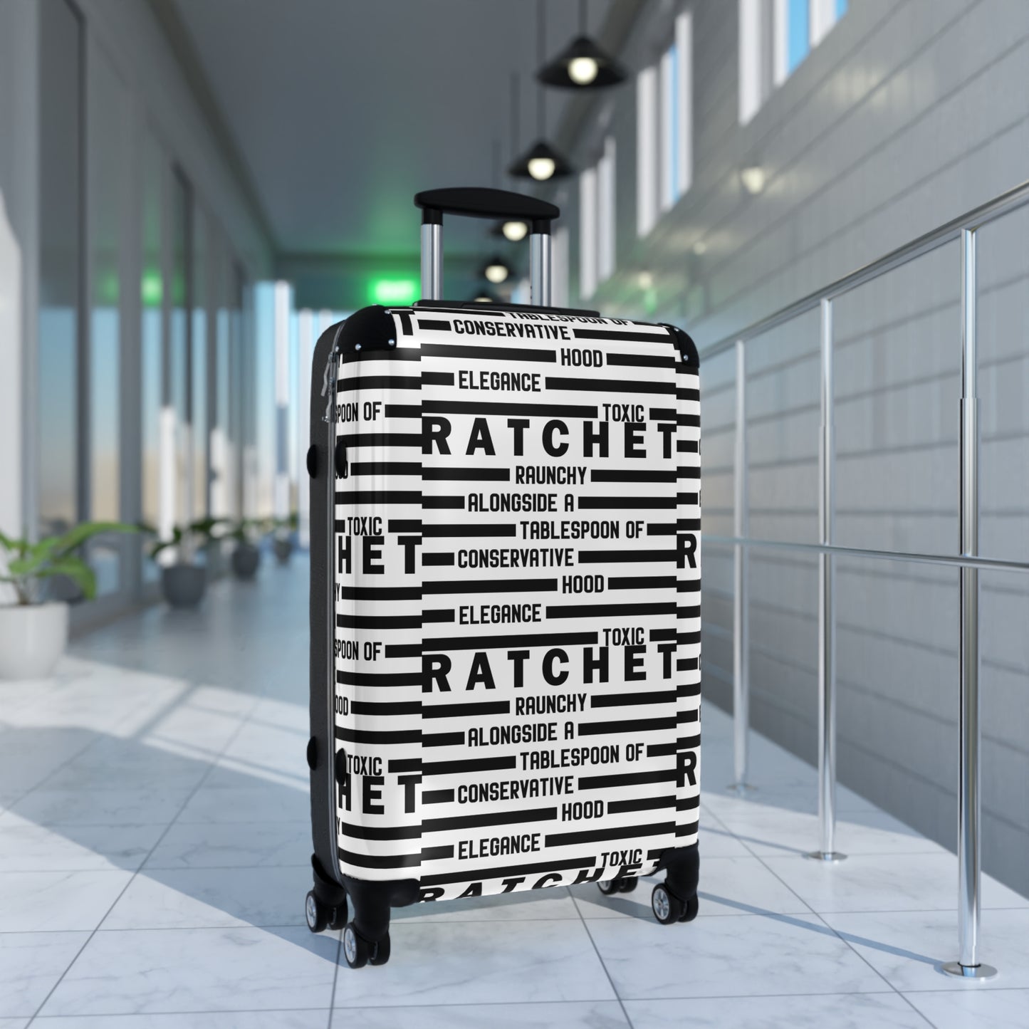 RATCHET Stylish Suitcase for Travel, Luggage for Adventures, Unique Travel Gear,