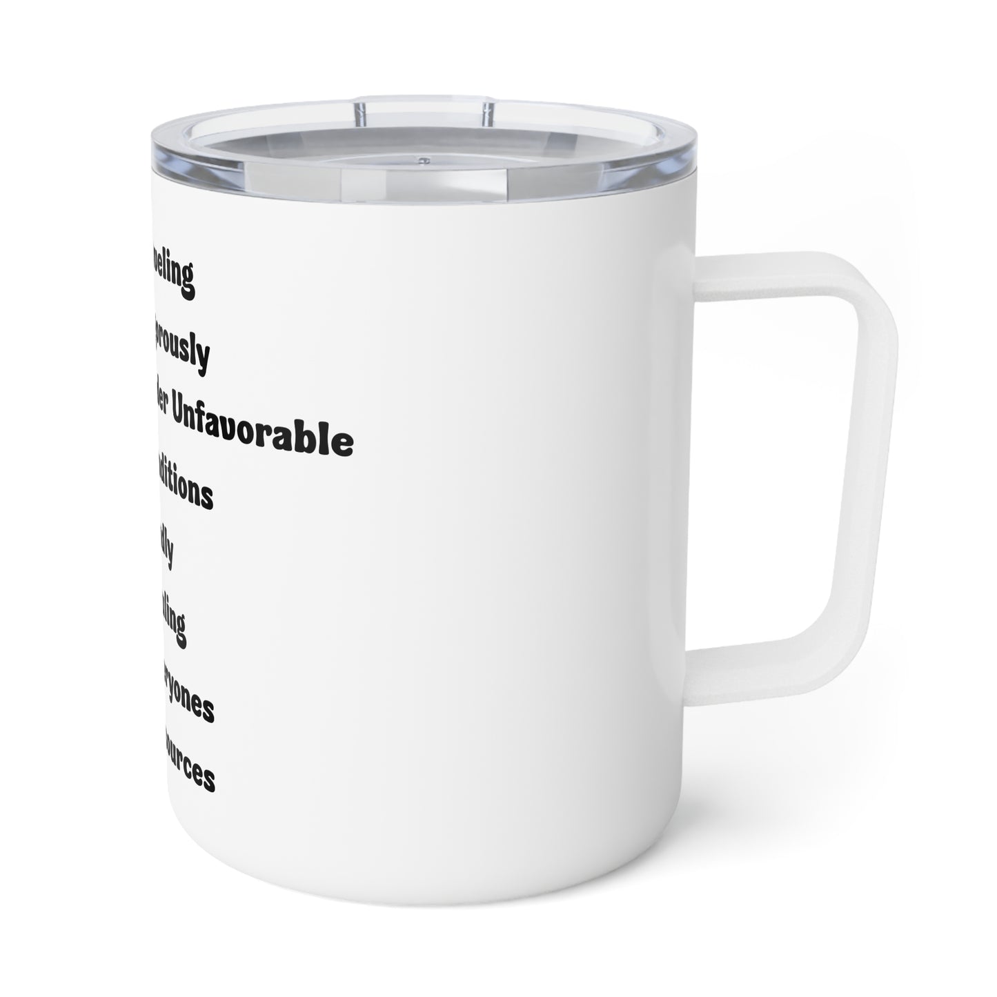 Truckher Insulated Coffee Mug, 10oz | Travel Mug for Female Truck Drivers | Gift for Truckers | Pink Design Mug | Hot Beverage Container