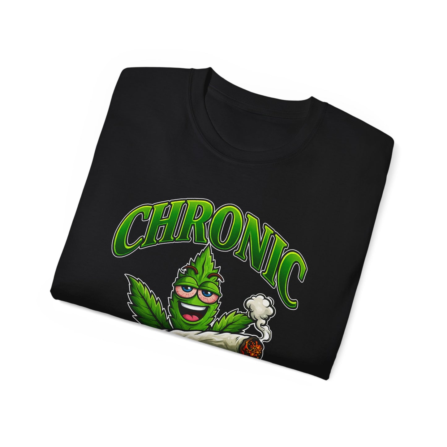 Chronic Cartoon Marijuana Leaf T-Shirt – Funny Cannabis Smoke Tee