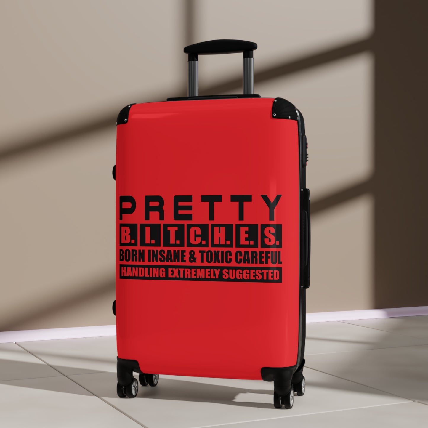 Pretty Bitches Suitcase for Adventurers, Carry-On Luggage, Travel Gift, Vacation Suitcase, Stylish Spinner