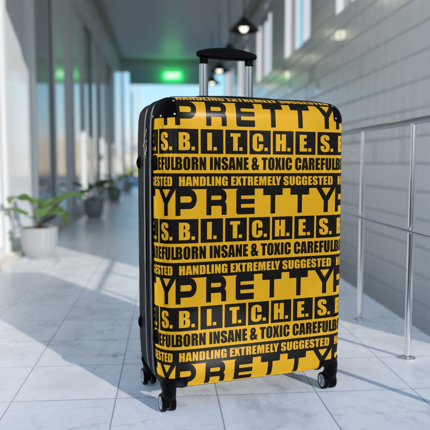 Pretty Bitches Bold Statement Suitcase for Travel Lovers, Suitcase for Women, Trendy Luggage, Unique Travel Accessory, Gift for Travelers