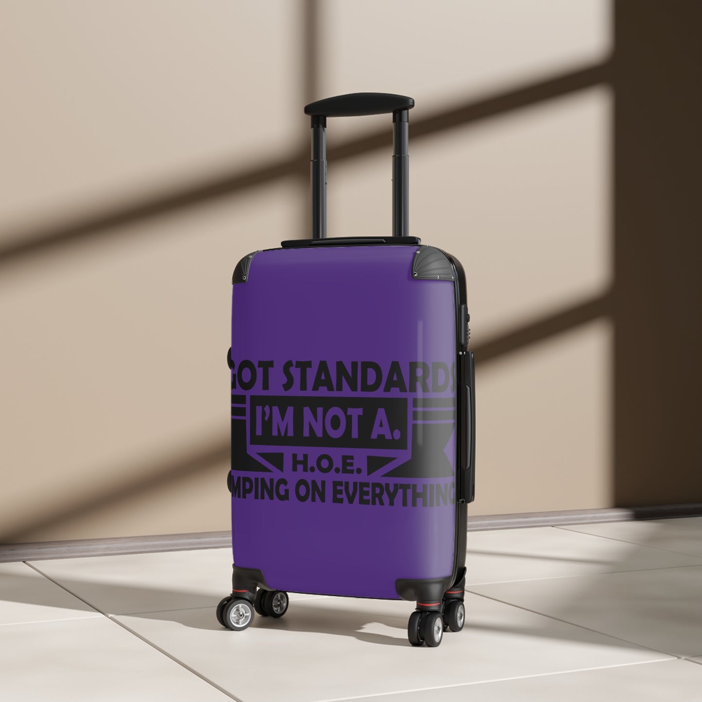 I'M Not A H.O.E. Travel Suitcase with Bold Quote, Fun Luggage for Adventurers, Unique Carry-On for Trips, Gift for Travelers, Vacation Essentials