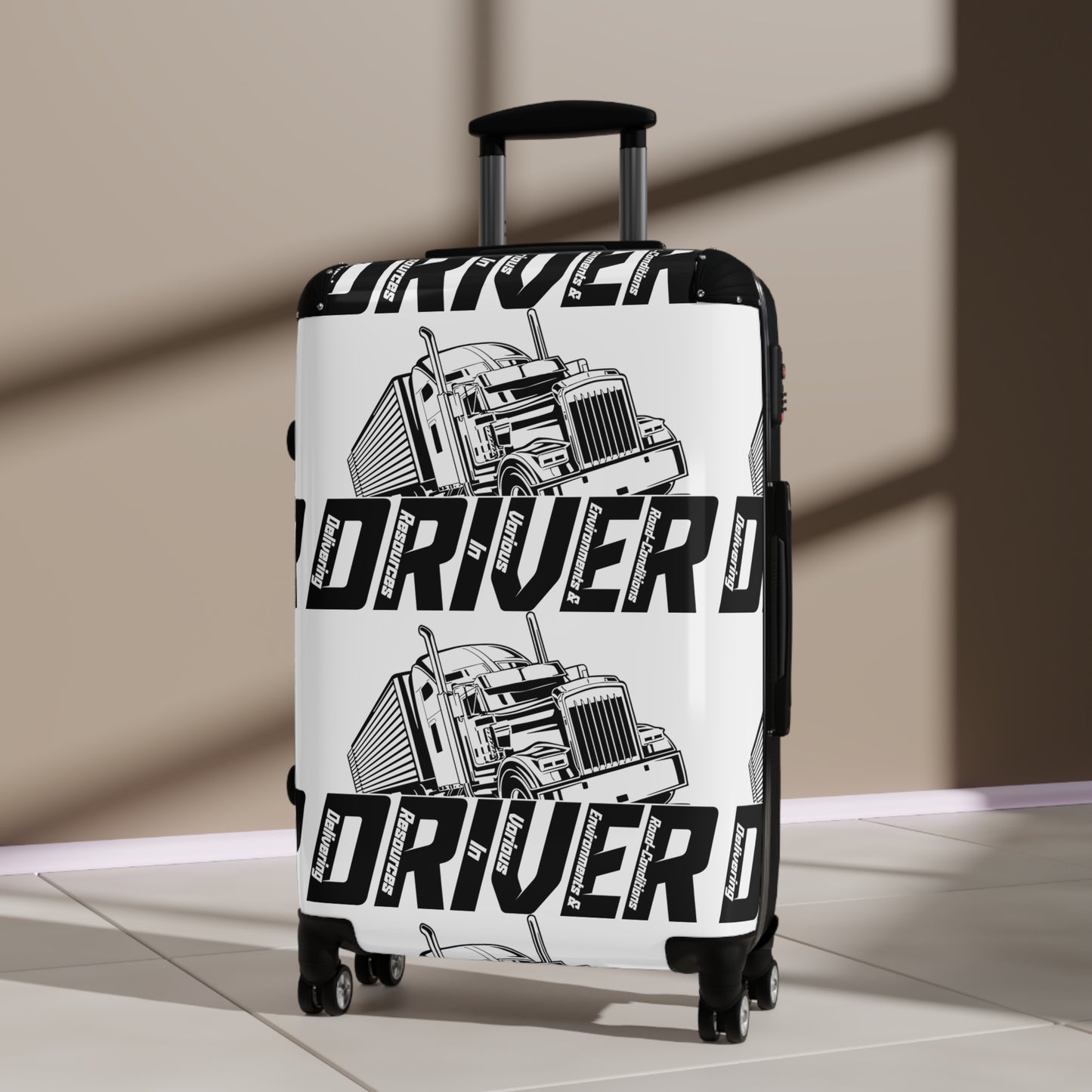 Truck Driver Suitcase - Luggage for Road Trip Lovers, Adventure Travel, Unique Gift for Truckers, Travel Gear