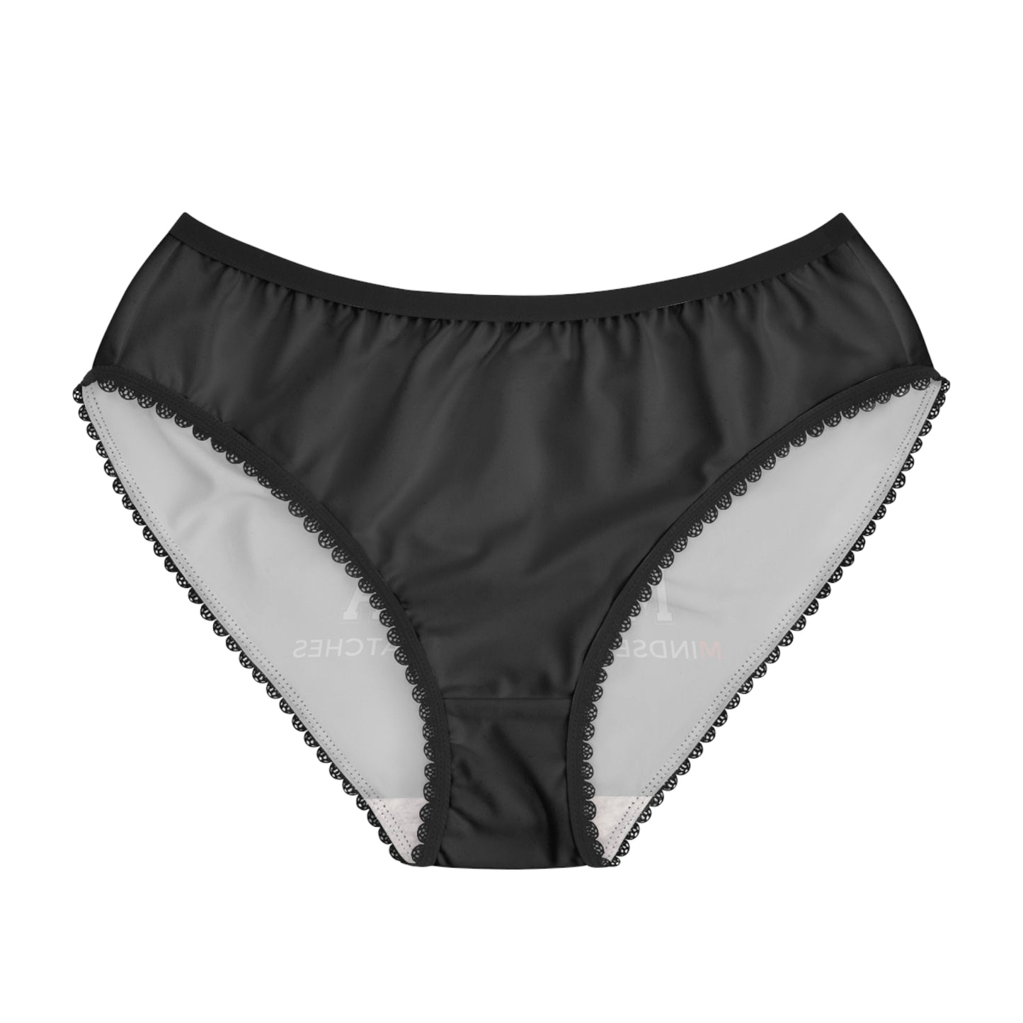 Women's Briefs — B.I.G M.O.M.M.A. Printed Lace-Trim Bikini Panties (Funny Slogan)
