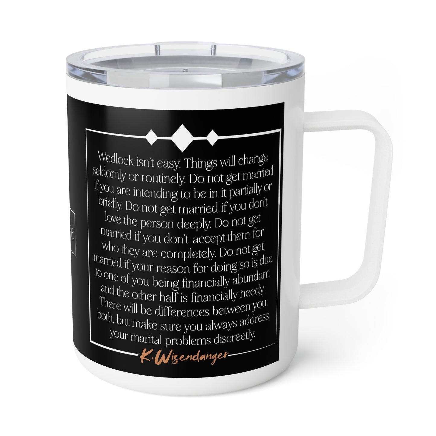 H.U.S.B.A.N.D. (His Union Should Be Absolutely Non Destructible) Insulated Coffee Mug - 'For Better or Worse' Wedding Gift, Funny Housewarming Present, Perfect for Newlyweds, Unique Gift for Him, [...]
